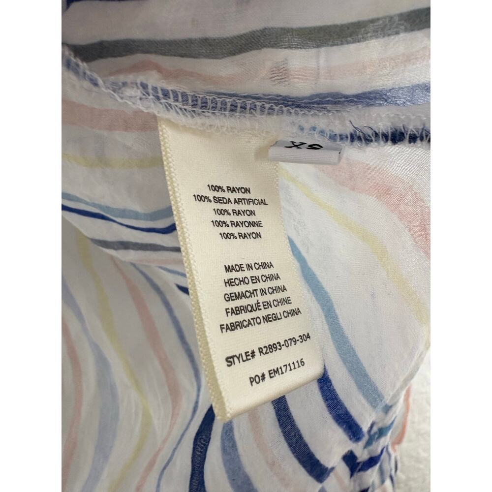 Anthropologie Cloth & Stone Striped Button Down Shirt Size XS Lightweight - Picture 5 of 10